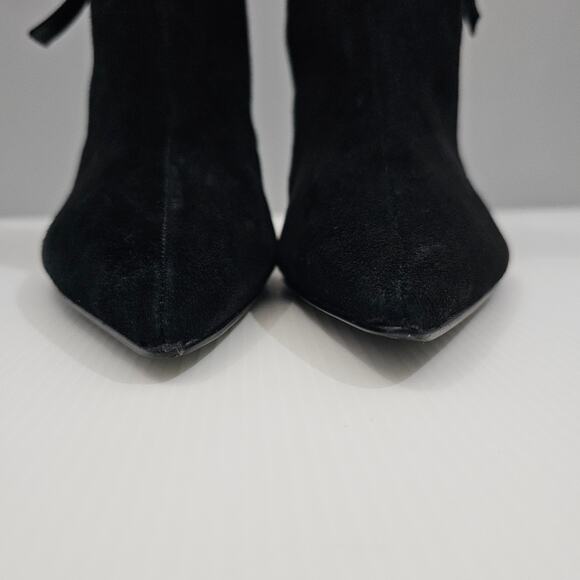 Steve Madden Layan Ankle Boot Womens 9 Black Suede Pointed Toe Kitten Heel NEW - Picture 7 of 14